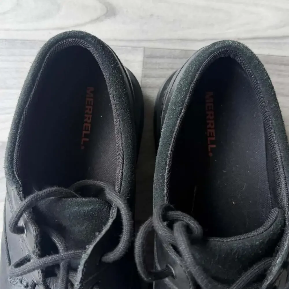 Vintage Y2K Merrell Chunky Black Leather Oxford Shoes
